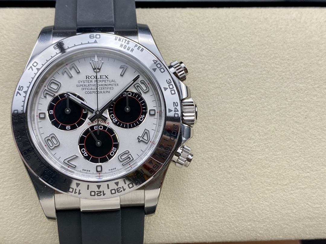 Rolex Cosmograph Daytona White Gold Case Panda Dial 116519 Men's Watch